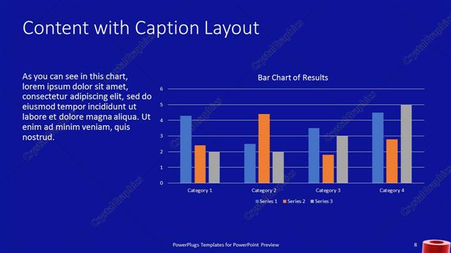 Content with Caption presentation slide layout
