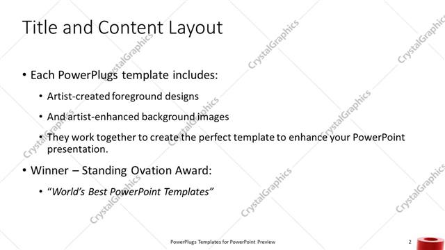 Title and Content presentation slide layout