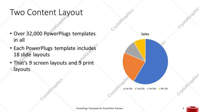 Two Content presentation slide layout