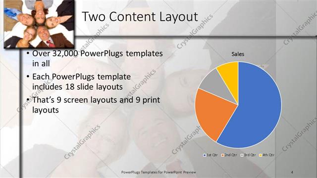 Two Content presentation slide layout