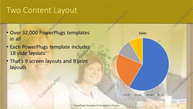 Two Content presentation slide layout