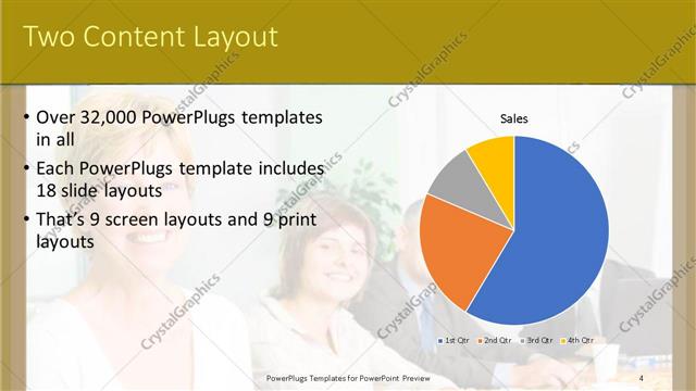 Two Content presentation slide layout