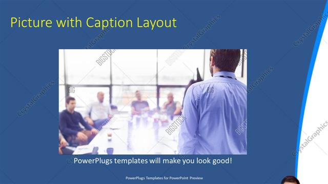 Picture with Caption presentation slide layout