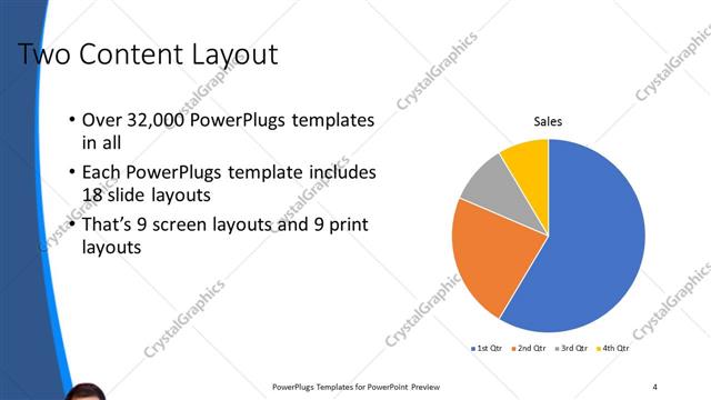 Two Content presentation slide layout