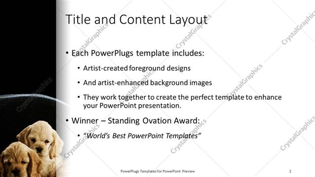 Title and Content presentation slide layout