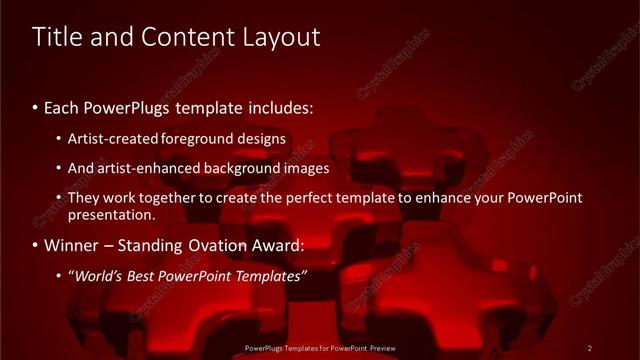 Title and Content presentation slide layout