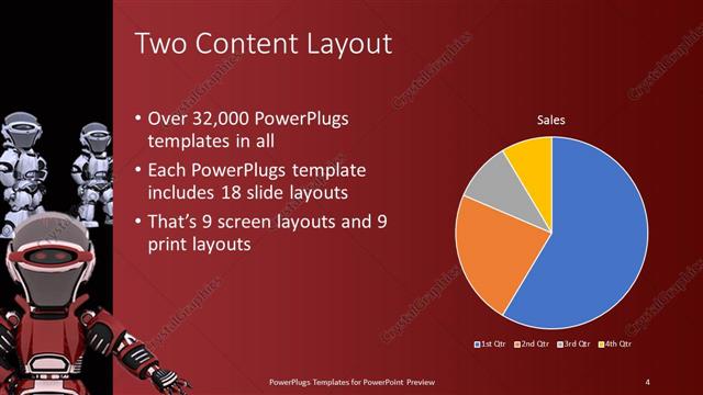 Two Content presentation slide layout