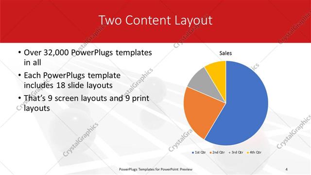 Two Content presentation slide layout