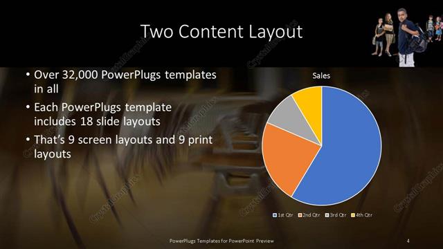 Two Content presentation slide layout