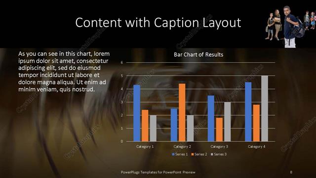 Content with Caption presentation slide layout