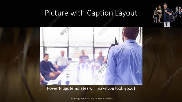 Picture with Caption presentation slide layout
