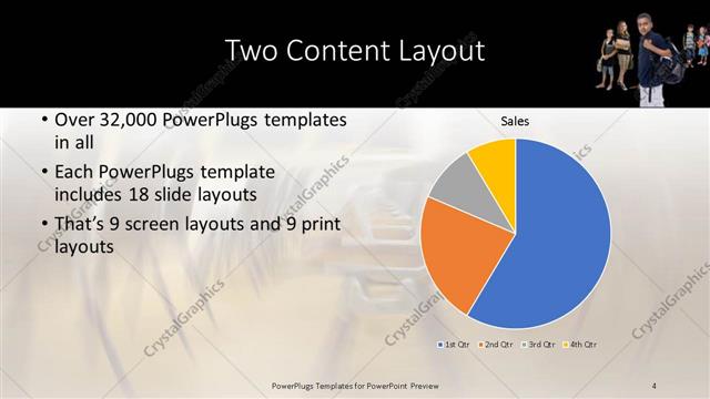 Two Content presentation slide layout