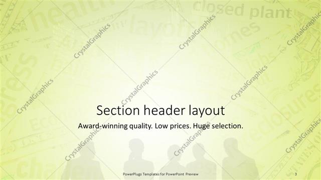 Section Header presentation slide layout