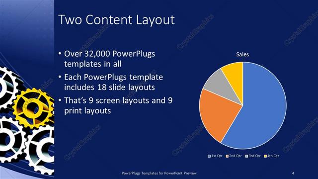 Two Content presentation slide layout