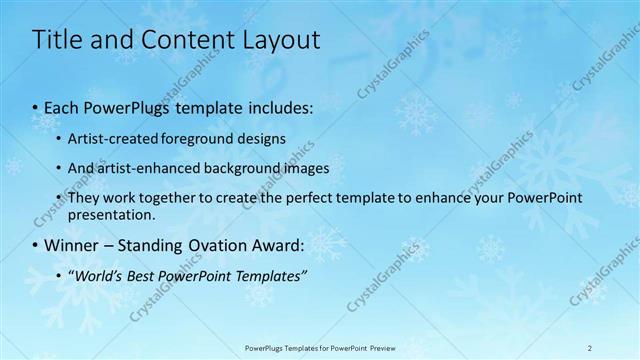 Title and Content presentation slide layout