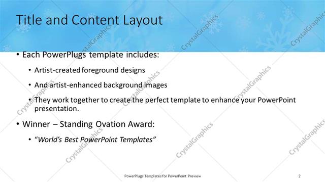 Title and Content presentation slide layout