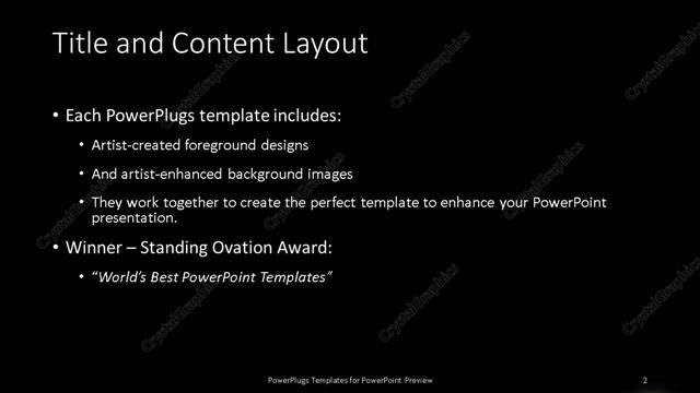Title and Content presentation slide layout