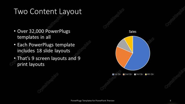 Two Content presentation slide layout