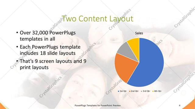 Two Content presentation slide layout