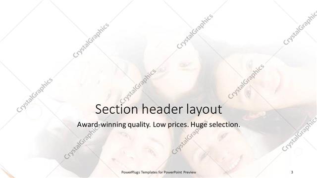 Section Header presentation slide layout
