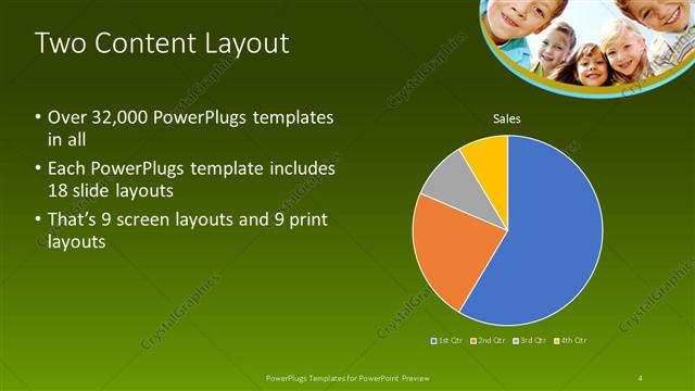 Two Content presentation slide layout