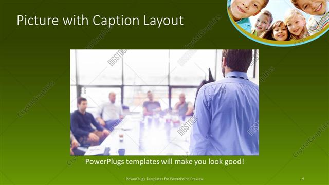 Picture with Caption presentation slide layout