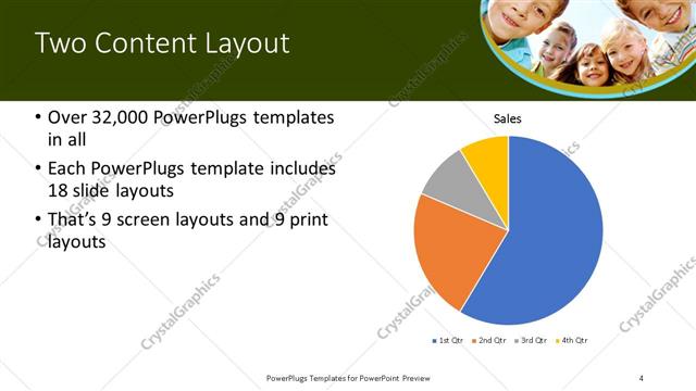 Two Content presentation slide layout
