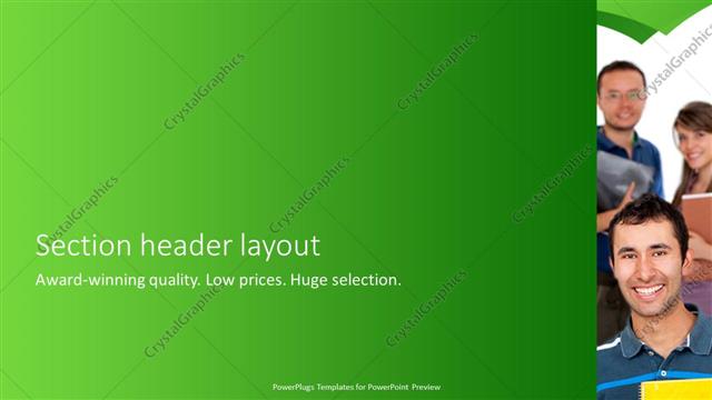 Section Header presentation slide layout