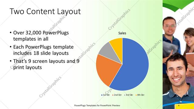 Two Content presentation slide layout