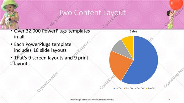 Two Content presentation slide layout