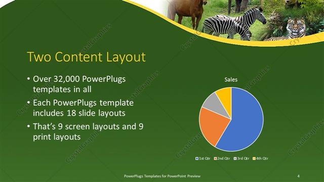 Two Content presentation slide layout