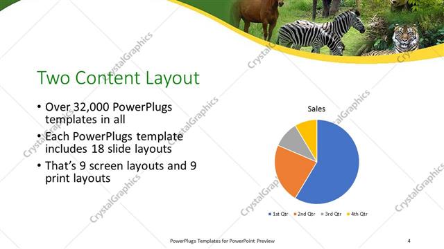 Two Content presentation slide layout