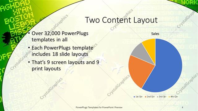 Two Content presentation slide layout