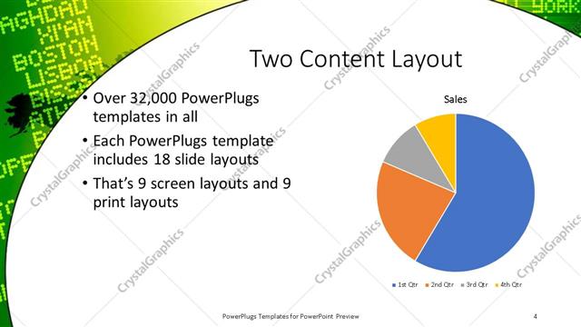 Two Content presentation slide layout