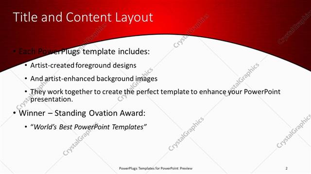 Title and Content presentation slide layout