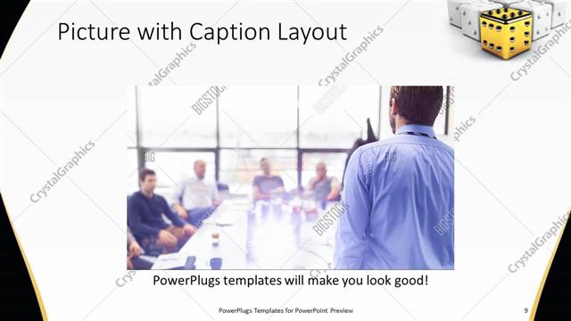 Picture with Caption presentation slide layout