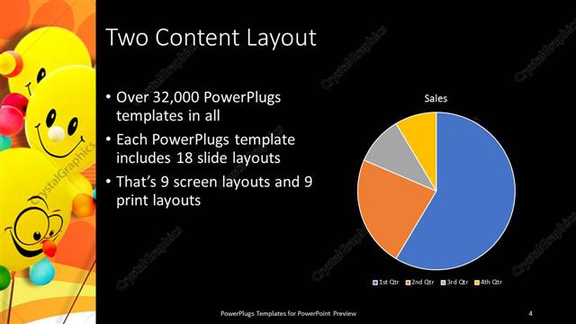 Two Content presentation slide layout