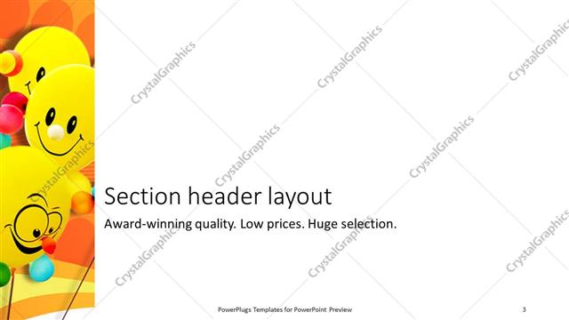 Section Header presentation slide layout