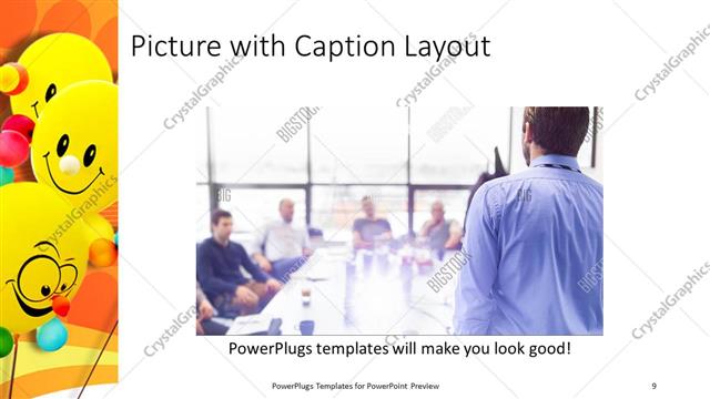 Picture with Caption presentation slide layout