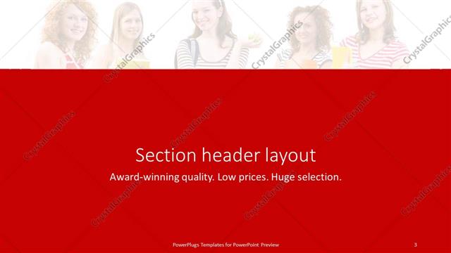 Section Header presentation slide layout