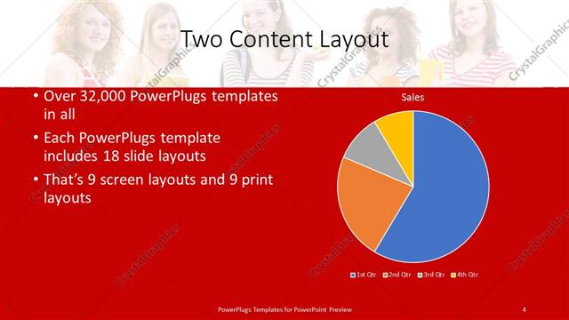 Two Content presentation slide layout