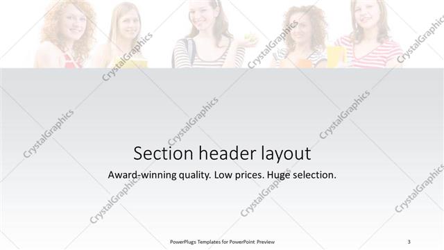 Section Header presentation slide layout