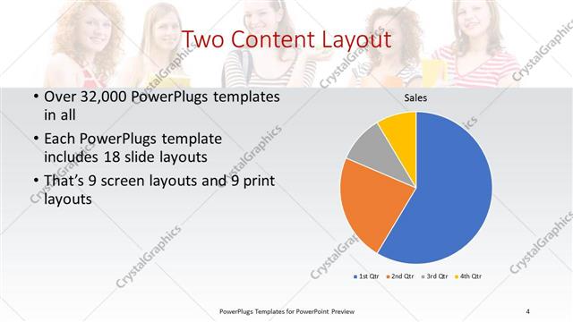 Two Content presentation slide layout