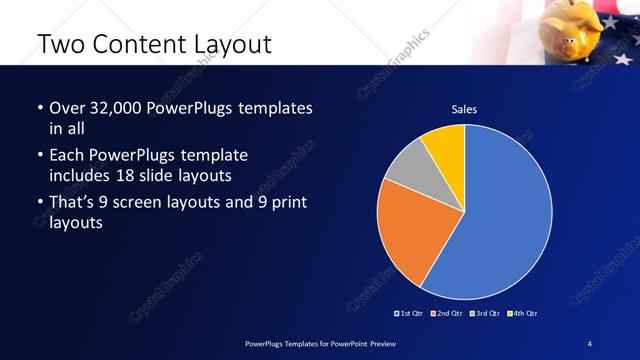 Two Content presentation slide layout