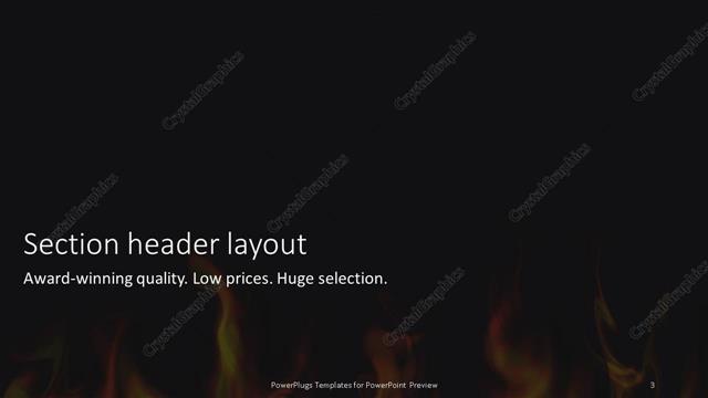 Section Header presentation slide layout