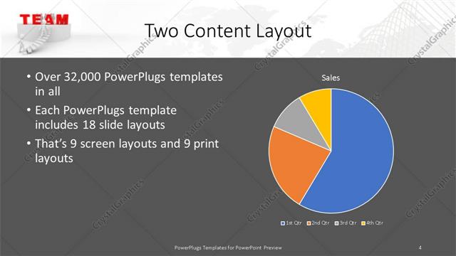 Two Content presentation slide layout