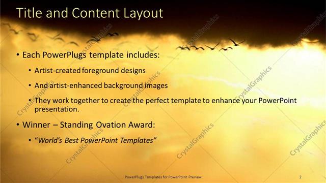 Title and Content presentation slide layout