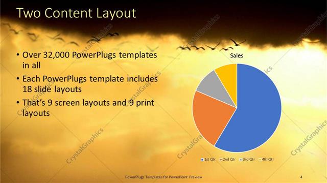 Two Content presentation slide layout