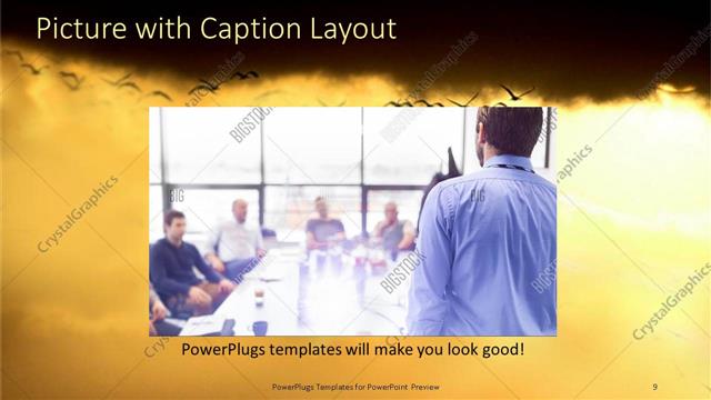 Picture with Caption presentation slide layout