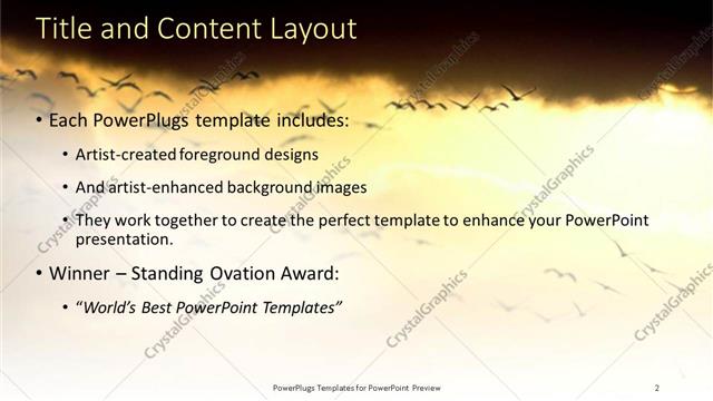 Title and Content presentation slide layout